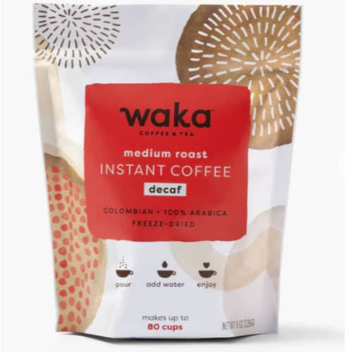 Waka Coffee Medium Roast Colombian Decaffeinated Instant Coffee