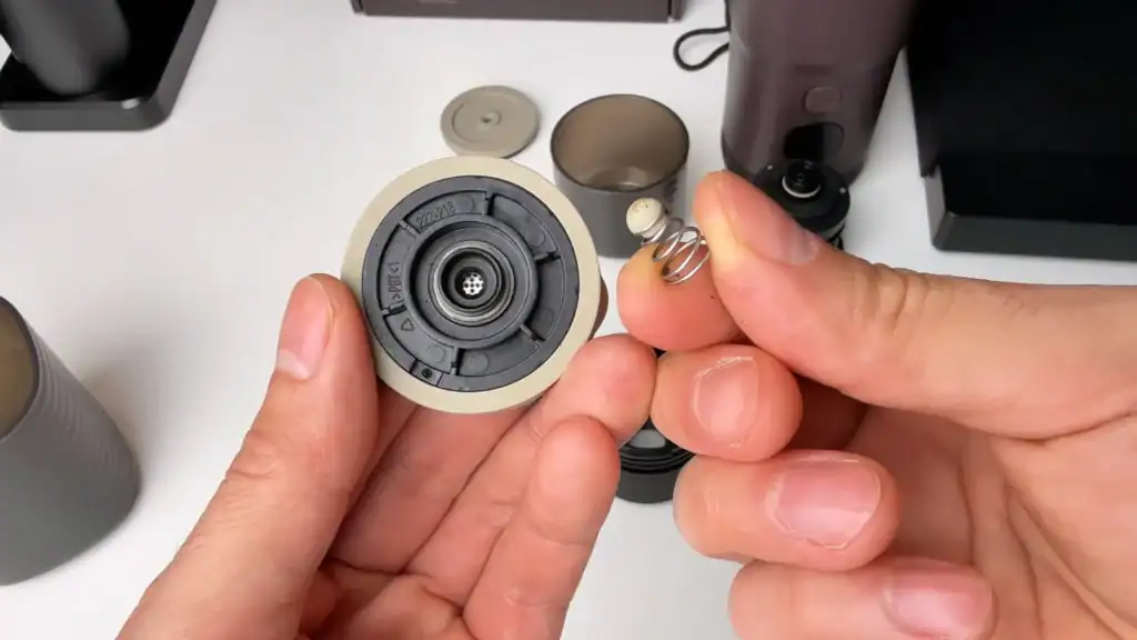 spring under the shower screen